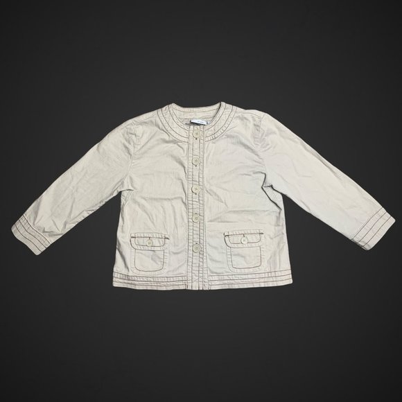 Chicos Women's Size 1 Platinum Cute Beige/Tan Jacket - Picture 1 of 4